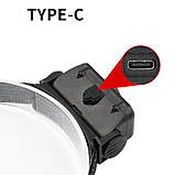 Налобний ліхтар - Світлодіодний налобний ліхтар Білий/Червоний - Надпотужний акумулятор із 6 режимами, фото 8