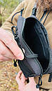 Чоловіча сумка тактична месенджер SAS чорна через плече з водовідштовхувальної тканини, фото 10