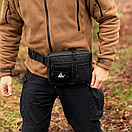 Чоловіча сумка тактична месенджер SAS чорна через плече з водовідштовхувальної тканини, фото 5