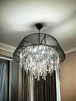 Люстра кришталева підвісна в стилі лофт Sirius B S2452/6 BK
