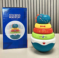 Пірамідка НЕ 0298 (36) нелягайко, 3 кільця брязкальця, гризунок, в коробці