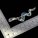 Брошка. Натуральна бірюза і марказит. Срібло 925., фото 3