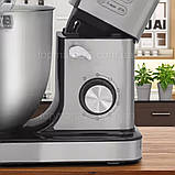 Стаціонарний міксер 2000 Вт LumaBella для замісу тіста з чашею 12 л потужний тістоміс на 7 режимів металевий, фото 4