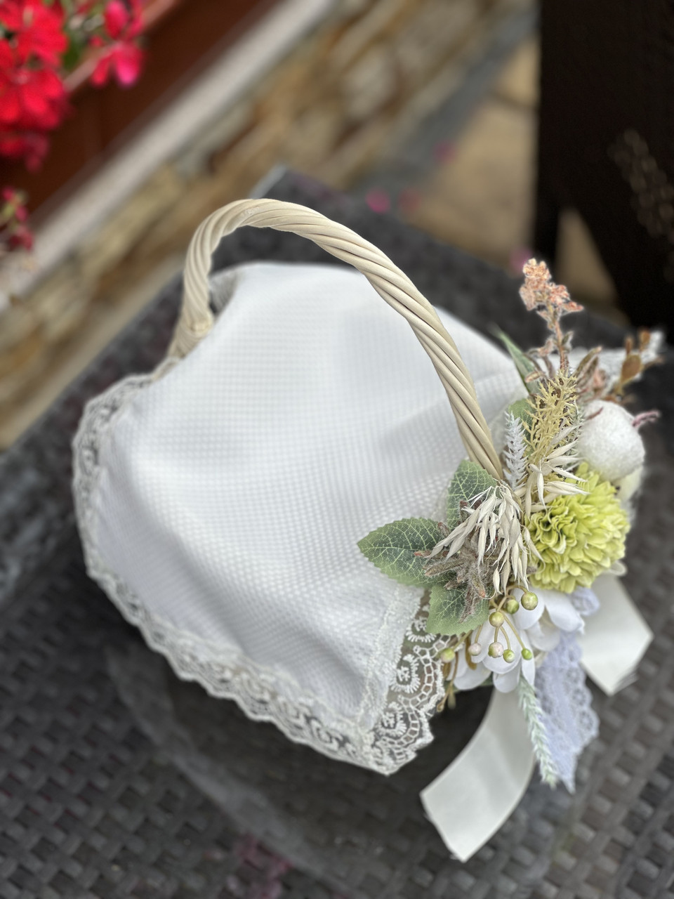Рушник святковий до дитячої корзини. Арт:400-21