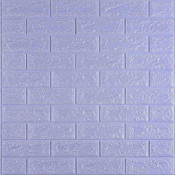 3D панель самоклеюча 700х770х5мм цегла світло - фіолетова (015-5) SW-00000083