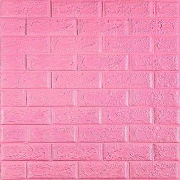 3D панель самоклеюча 700х770х5мм цегла Рожевий (004-5) SW-00000143