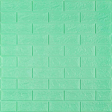 3D панель самоклеюча 700х770х5мм цегла М'ята (012-5) SW-00000148