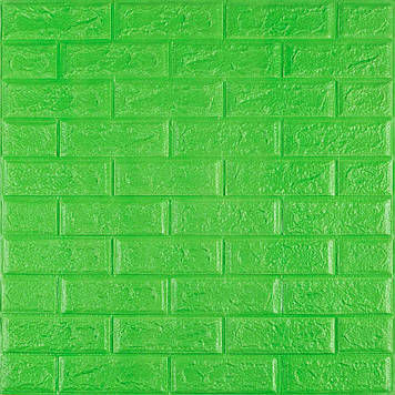 3D панель самоклеюча 700х770х5мм цегла Зелений (013-5) SW-00000149