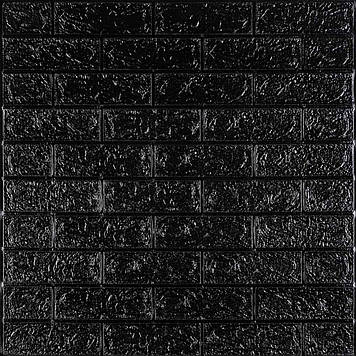 3D панель самоклеюча 700х770х5мм цегла Чорний (019-5) SW-00000151