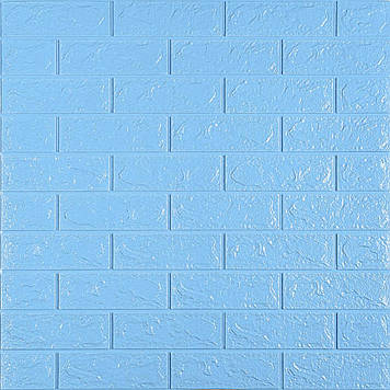 3D панель самоклеюча 700х770х5мм цегла Блакитна (005-5) SW-00000297