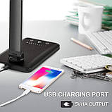 Настільна світлодіодна лампа Nestling, настільна лампа, регульована офісна лампа з регульованою яскравістю та USB-портом, фото 4