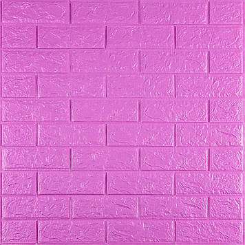 3D панель самоклеюча 700х770х5мм цегла Пурпурна (14-5) SW-00001334