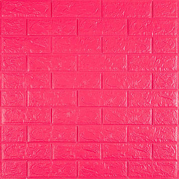 3D панель самоклеюча 700х770х5мм цегла Малинова-червона (108-5) SW-00001364