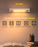 Bonlux 4W S15s Світлодіодні лампи 284 мм Теплий білий 2800K 60W S15 Заміна лампи S15s Fitting Lamp T25 Трубчаста прозора, фото 3