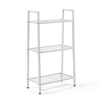Стелаж-етажерка триярусний з металу 60х33х110см Білий SW-00002103