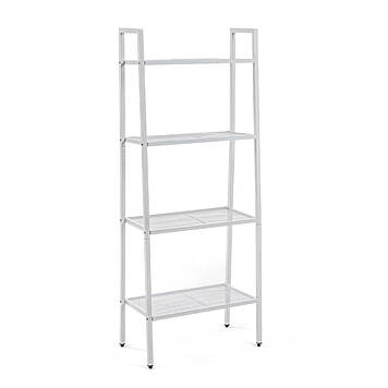 Стелаж-етажерка чотириярусний з металу 60х35х148см Білий SW-00002104