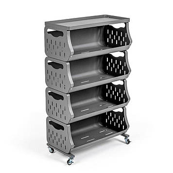 Стелаж універсальний для зберігання чотириярусний 60х30х77см SW-00002260