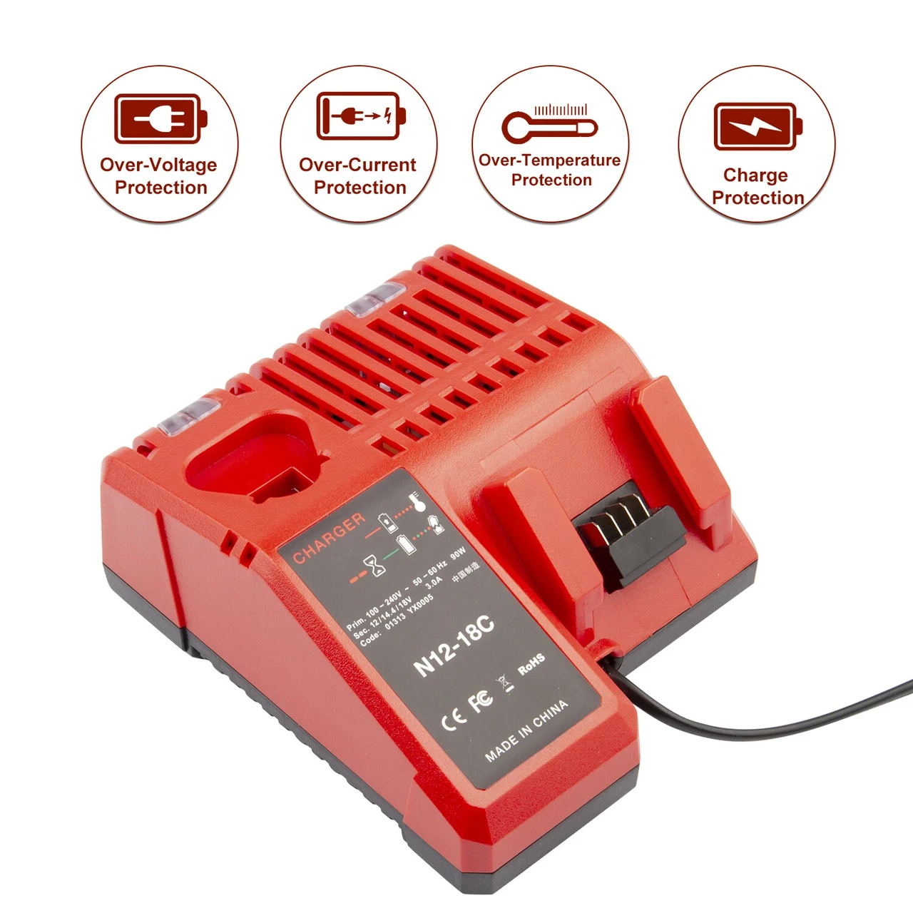 Зарядний пристрій для Milwaukee M12-18C N12 N14 N18 акумуляторний зарядний пристрій для інструментів