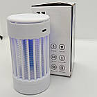 Лампа акумуляторна від комарів з ліхтариком, антимоскітна лампа, електромухоловка від мошок для дачі, фото 7