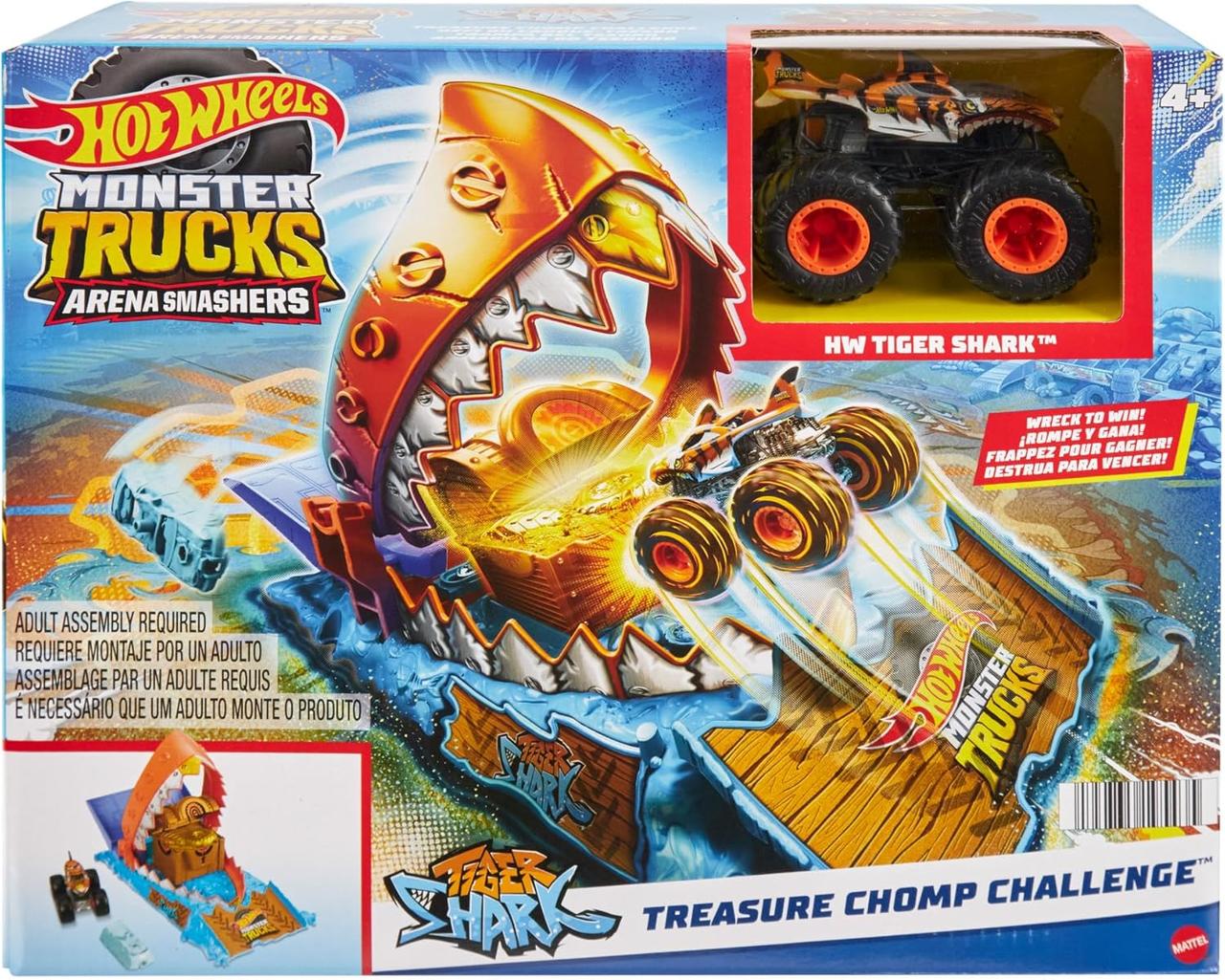 Ігровий набір Hot Wheels Monster Trucks Arena Smashers Treasure Chomp Challenge полювання за скарбами