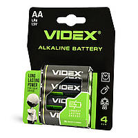 Батарейка Videx LR6 Alkaline (AA) Blister Card 4pcs