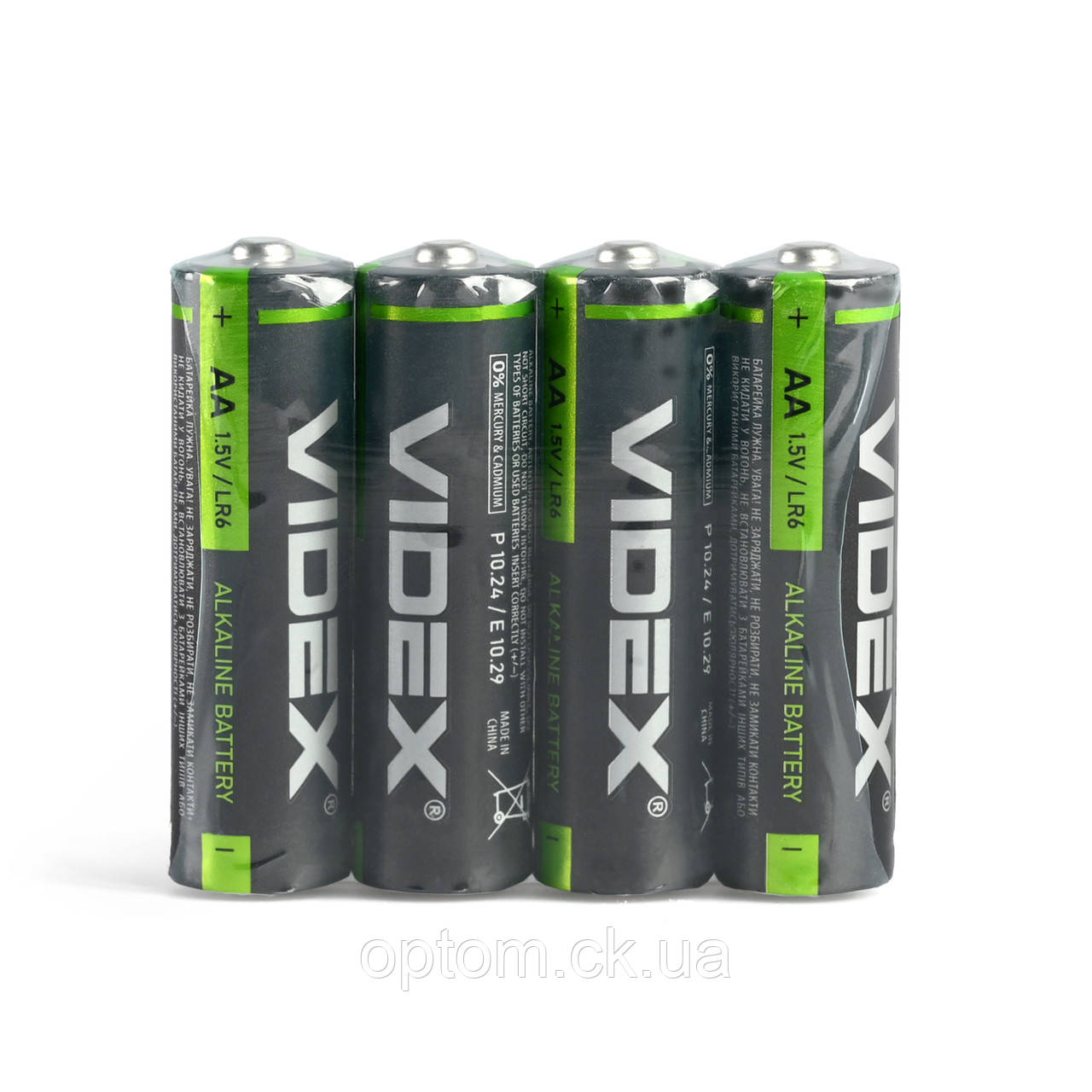 Батарейка Videx LR6 Alkaline (AA) shrink 4pcs, фото 1