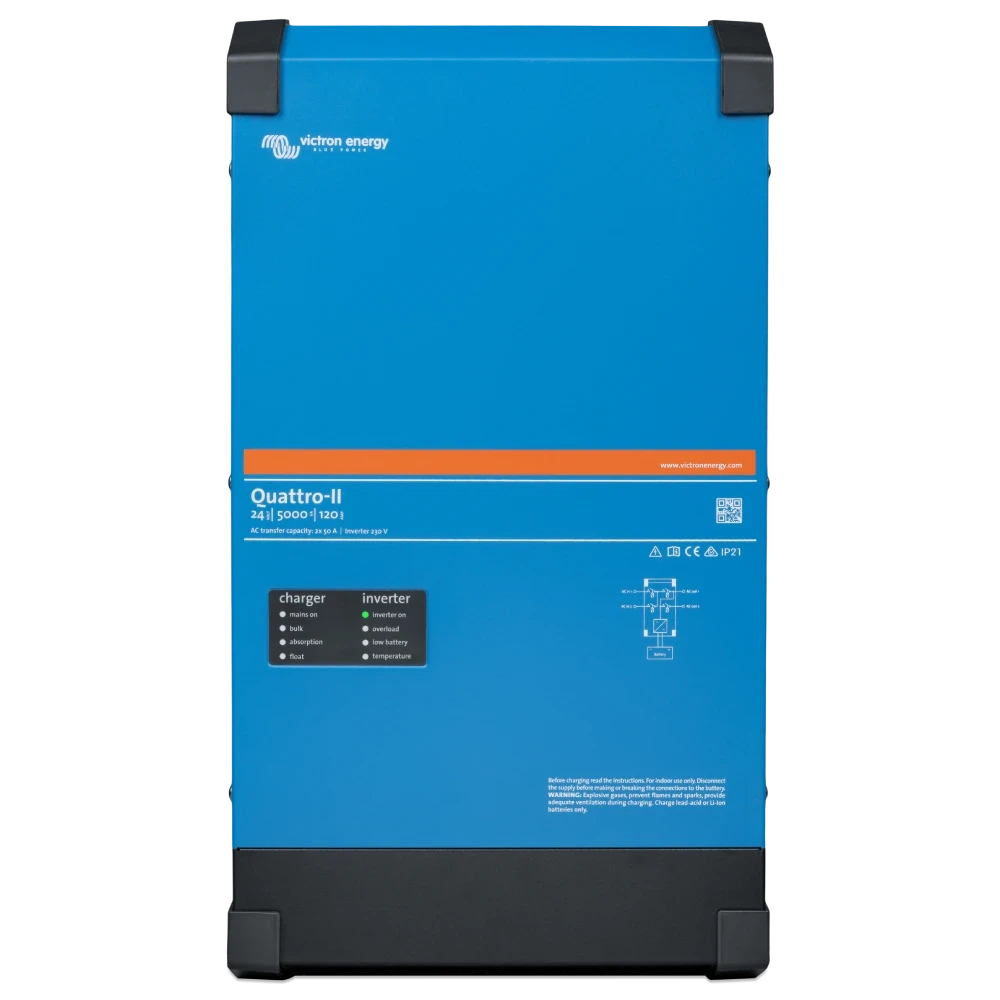 Інвертор VictronEnergy Quattro-II 24/5000/120-50/50 однофазный чистая синусоида, фото 1