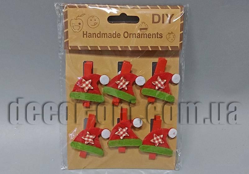 Дерев'яні прищіпки Ковпак 4,5 см/6 шт L00416