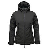 Тактична жіноча куртка ARMADA Soft Shell Black чорна - Win Tac, фото 2
