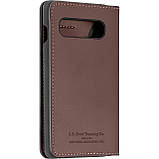 Чохол-книжка Platinum Leather Wallet для Samsung Galaxy S10 SM-G973 Brown (PT-MGS10LWFBR) протиударний, з кишенею для карт, фото 2