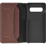 Чохол-книжка Platinum Leather Wallet для Samsung Galaxy S10 SM-G973 Brown (PT-MGS10LWFBR) протиударний, з кишенею для карт, фото 4