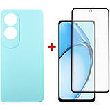 Чохол-накладка Dengos для Oppo A60 Light Blue (DG-KM-105) + захисне скло, силіконовий, форм-фактор накладка, фото 4