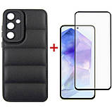 Чохол-накладка Dengos для Samsung Galaxy A55 SM-A556 Black (DG-KM-57) + захисне скло, силіконовий, чорний, фото 4