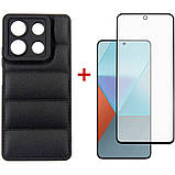 Чохол-накладка Dengos для Xiaomi Redmi Note 13 5G чорний (DG-KM-58) + захисне скло, силіконовий матеріал, фото 4