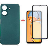Чохол-накладка Dengos для Xiaomi Redmi 13C Зелений (DG-KM-54) + захисне скло, силіконовий чохол, фото 4