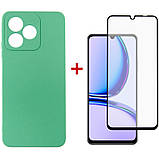 Чохол-накладка Dengos для Realme C51 М'ята (DG-KM-61) + захисне скло, силіконовий, м'ятний колір, фото 4