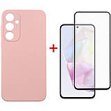 Чохол-накладка Dengos для Samsung Galaxy A35 SM-A356 Pink (DG-KM-91) + захисне скло, силіконовий, рожевий, фото 4