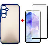 Чохол-накладка Dengos для Samsung Galaxy A55 SM-A556 Blue (DG-KM-93) + захисне скло, силіконовий, прозорий, фото 4