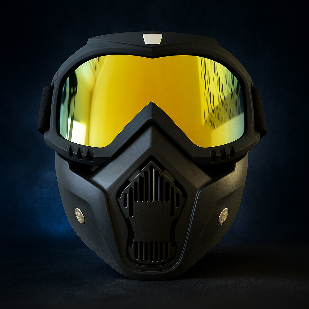 Захисні окуляри унісекс з маскою-фільтром, вітрозахисні, знімні, для активного відпочинку