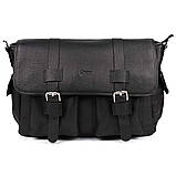 Сумка через плече зі шкіри наппа FA-6690-4lx TARWA чорний флотар, фото 3
