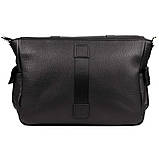 Сумка через плече зі шкіри наппа FA-6690-4lx TARWA чорний флотар, фото 4