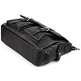 Сумка через плече зі шкіри наппа FA-6690-4lx TARWA чорний флотар, фото 6