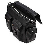 Сумка через плече зі шкіри наппа FA-6690-4lx TARWA чорний флотар, фото 8