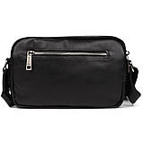 Сумка через плече шкіряна на два відділення GA-0745-4lx TARWA чорна, фото 4