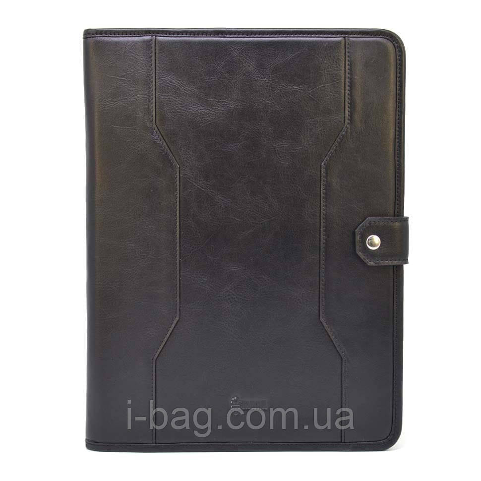 Шкіряна папка портфоліо відкритого типу з хлястиком формату А5 А4 TARWA GA-2141-4lx