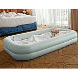 Матрац надувний дитячий Intex 66810 з насосом 168x107x25 см, сірий, фото 2