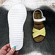 Босоніжки жіночі Inblu жовті з білим шкіряні 4464, фото 8