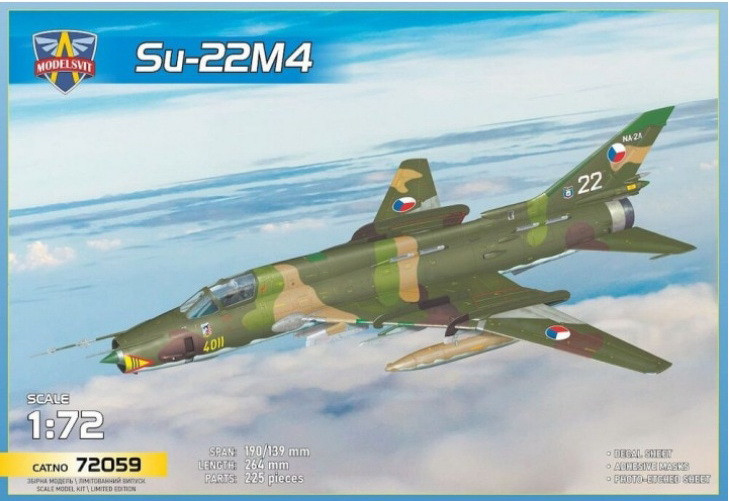 Пластикова модель 1/72 Modelsvit 72059 винищувач СУ-22М4