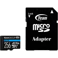 Карта памяти Team 256GB microSDXC UHS-I (U3) V30 A1Team Elite + SD-адаптер (TEAUSDX256GIV30A103)