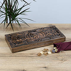 Нарди Козак-2 вишня 500*460 мм - вишуканий подарунок для цінителя традицій Гранд Презент 005В